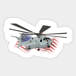 Military CH-53E Helicopter Sticker